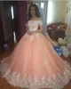 2019 mais recente capa manga quinceanera vestidos tule apliques lace up back vestido de baile vestidos de baile doce 16 vestidos de quinceanera