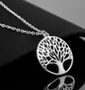 Tree Of Life Pendant Necklace Fashion Silver Wish Women Hollow Sweater Collarbone Chain Necklace Valentine Jewelry Accessory Gifts