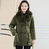 Furx Fur Coat 2021 Inverno Women di grandi dimensioni Collari femminile più capispalla per overcoat 1