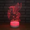 Acrylic 7 Color Meditation 3D LED Nightlight of Bedroom Lamp Livingroom Lights Desk Table Decoration Night Light