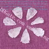 10Pcs 20-40mm Cute No Hole Raw Rough Cut Natural Clear Rock Crystal Arrowhead Pendant Charm Undrilled Black Obsidian Spearhead Point Pendant