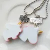 2pcs / set New Ankomst BFF My Little Unicorn Pendant Halsband Bästa Vänner Bff Bead Kedja Halsband Smycken Hot