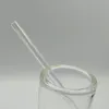 wholesale 7 8 pailles en verre droites et courbées colorées pipette jus de lait pour bébé respectueux de l'environnement fête de bar en paille de verre réutilisable