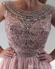 Pas cher Rose Une Ligne Robe De Bal Strass Perles Dos Nu Juniors Doux 15 Graduation Cocktail Robe De Soirée Plus La Taille Personnalisée M6618659