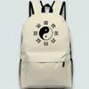 Acht-Diagramm-Rucksack, Yin-Yang-Tagesrucksack, toller Schulranzen-Rucksack mit Buchstaben-Aufdruck, Sportschulranzen, Outdoor-Tagesrucksack