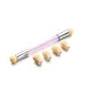 Haute qualité cueillette pointillé dégradé stylo brosse 6 éponge ensemble paillettes poudre Nail Art outils M19 #25