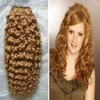 브라질 처녀 머리 꿀 금발 10 "-26"브라질 물 웨이브 100 그램 / PCS 인간의 머리 번들 더블 씨실 레미 머리 직조 번들