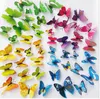 3d pvc borboleta adesivos de parede home decor butterfly decalques de parede para quarto de crianças tv adesivos de parede cozinha crianças adesivo flor