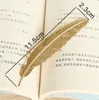 Real Image Wedding Mini Metal Gold Sliver Feather BookMarks 5 Style Wedding Supplies Book Marks Wedding Guest Gifts Support Mix Pls Remard