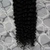 Brasiliansk Kinky Curly Hair Micro Link Hårförlängningar Human 1 Bundles 10 "26" Micro Loop Human Hair Extensions 100g Micro Ring