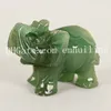 10 sztuk Zielony Aventuryn Elephant Ozdoby 1.5 / 2 cal Statua Rzemiosło Kamień Naturalny Kamień Rzeźbione Lucky Wealth Feng Shui Figurka Zwierząt Reiki Chakra