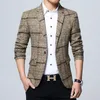 new 2018 men checked suit Cultivate one's morality plaid Suit business and leisure suit D18101001