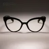 CCSPACE السيدات الرجعية نظارات إطارات أنيقة القط العين المرأة العلامة التجارية مصمم أنثى النظارات البصرية الأزياء النظارات 45143