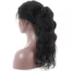 360 onda do corpo peruca de renda cabelo virgem peruano 360 peruca dianteira do laço pré arrancado com cabelo do bebê nós descorados natural olhando7161831