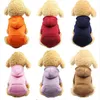 Vêtements pour animaux de compagnie Chien Chaud Sweats À Capuche Manteau Poche Vestes Chiot Pet Salopette Animaux Costume Petit Chien Costume Animaux Tenues Fournitures Pour Animaux 10pcs YW1508