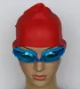 للجنسين البالغين القبعات السيليكون مقاوم للماء قبعات السباحة متينة مرنة للنساء شعار شعار Drop 8593587