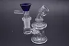 최고 품질 미니 유리 봉 3inch 물 파이프 두꺼운 Pyrex 오일 조작 Recycler 나노 Bubbler 봉 14mm 그릇 14mm 여성 봉