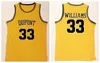 Erkek NCAA Basketbol Formaları 55 Beyaz Çikolata Jason Williams Koleji Dikişli Jersey Dupont Lisesi Sarı 33 Gömlek S-XXL