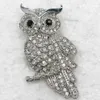 Cristal entier strass hibou broches mode Costume broche bijoux cadeau C9439595550