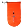 Magideal lättvikt hög synlighet uppblåsbar torr väska öppen vatten simma float dragkasse fluo för simning triathlon tillbehör1
