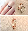 Roman letter cutout Womens Diamond Ring ladies fashion rose gold ring Roman numeral silver rings Womens Band Rings