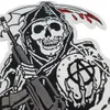 Original broderi Son of Anarchy Patches Sy Notions Full Back For Motorcycle Rider Biker Jacket Vest Iron på 14 PCS Patch MC340A