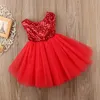 Ins Baby Girls Princess Party Dresses With Bowknot Lace Tutu Bow Dress Tulle Fluting Sleeve Sommar Nya Barn Klänningar Bäst för 1-6T Gratis