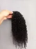 Nowy Przyjeżdża Brazylijski Human Virgin Remy Kinky Curly Ponytail Extensions Hair Extensions Clip Ins Natral Black Color 100g One Bundle