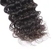 Deep Wavy Curly Pony tail Hairpieces wrap around Clip in Virgin human Hair Drawstring ponytail Hair Extension Natural 120g 16inch