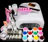 Nail Art 36W Cure Drying Lamp UV Gel False Tips Top Coat Tools Volledige Set DIY Kit