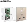 OUTENGDA 300Mbps 벽면 AP WiFi 액세스 포인트 무선 소켓 (호텔 Wi-Fi 프로젝트 지원) AC 관리 RJ45 USB WPS 암호화