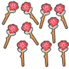 Bricolage top patchs ironon couture rouge rose broderie patchs pour applique couture fleur thermofusible adhésif patch pour enfant tenue accessoires