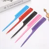 New Colorful Plastic Hair Pointed Tail Comb Hairdresser Hair Cutting Styling Makeup Comb Salon Tools LX3206