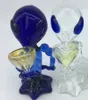 Alien Glass Pipes Mini G Spot Alien Pipes Recycler Dab Rig Pipes à fumer en verre 6,69 pouces Brûleur à mazout en verre