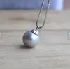 Серое жемчужное ожерелье, 8мм Круглый пресноводный жемчуг с цепочкой из стерлингового серебра 925 пробы, Новая бесплатная доставка