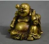 China Boeddhisme messing rijkdom ru yi gelukkig lachend maitreya boedha standbeeld beeldje