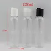 120ml X 40 transparent empty lotion cream cosmetic bottle with disc top , 4oz plastic bottles containers shampoo PET bottles