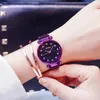 Ulzzang Brand Women Watches Rosa Rosto Rhinestone Lady Quartz WristWatch Moda Malha Cinto de Aço Senhora Relógio Drop Shipping Relógio