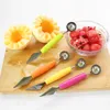 Boule en acier inoxydable creuser créatif fruits fruits sculpture couteau scoop pour pastèque ondulé gros gadget de cuisine outils