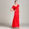 Rote Spitzen-Ballsaal-Tanzkleider, Ballsaal-Walzer-Kleider für Tanzkleidung, Walzer, Foxtrott, Flamenco, moderne Tanzkostüme