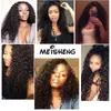 8a Malaysia Virgin Kinky Curly 3bundles Human Hair Wave Extension för Black Women Natural Color 10-28 tum Dubbel Weft Hair Bundle Machine