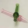 Livre DHL Rig vidro colorido da vara prego NC Com 11,5 centímetros Filtro Tubo Dicas Tester vidro Straw Pipes Bong água de vidro