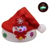 Świeci Czerwony Święty Mikołaj Kapelusz Ultra Miękkie Pluszowe Boże Narodzenie Cosplay Kapelusze Christmas Decoration Dorośli Christmas Party Hats