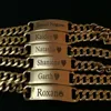Gouden armband mannen vrouwen roestvrij staal naam armband aanpassen letters special verjaardag cadeau drop7038879