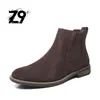 Z9 New Style Hombres zapatos de gamuza de gamuza de vaca Hombres de invierno botas de alta calidad Casual cómodo zapato tamaño 40-45 envío gratis # E991