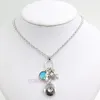 Intero regalo personalizzato fai-da-te 18mm Gioielli a scatto Sealife Ocean Beach Collana Collana a forma di sirena con ciondolo a scatto per le donne regalo1549622