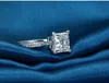 Eternity Jewelry 1.5ct 5A Zirkoon CZ 925 Sterling Zilver Dames Engagement Bruiloft Band Ring SZ 4-10 Gift