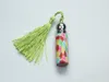 6ML hervulbare auto hang decoratie keramische glazen essentie olie parfum fles hang touw lege fles