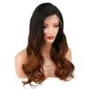 360 Full Lace Human Hair Wigs Pre Plocked 150% Densitet Brazilian Remy Hair Ombre Färg T 1B / 4 Naturvåg Mänsklig Hår Paryk