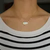 fashion jewelry High quality big white fire opal gemstone european selling luxury vintage modern jewelry necklace for ladies g267Z